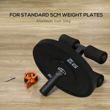 SPORTNOW Tib Bar Tibialis Trainer Calf Raise Machine For Shin Splints And Knee Pain Relief, Fits 5cm Weight Plates - Black - View 3