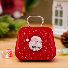 1 件圣诞锡制金属手提包糖果盒，小铁制礼品盒迷你手提包装饰 - 彩色 - 查看 14