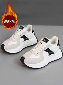 1 Đôi Giày Thể Thao Ngoài Trời Đế Dày Chống Trượt Chống Thấm Nước Đa Năng Thời Trang Mùa Đông Cho Nữ, Thích Hợp Mặc Hàng Ngày Phong Cách Gump - Mihei - Xem 6