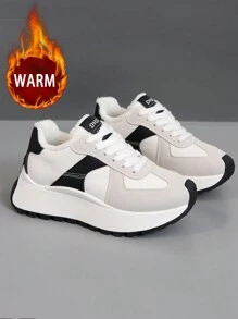 1 Đôi Giày Thể Thao Ngoài Trời Đế Dày Chống Trượt Chống Thấm Nước Đa Năng Thời Trang Mùa Đông Cho Nữ, Thích Hợp Mặc Hàng Ngày Phong Cách Gump - Mihei - Xem 7