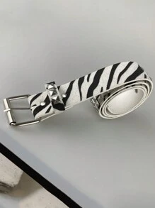 新款豹纹羽毛装饰腰带，朋克风系列，嘻哈腰带，Y2K铆钉腰带，时尚百搭，适合夏季、秋季、万圣节、秋冬季等各种场合，青少年、青年、男士皆宜，休闲、户外、运动、度假、毕业礼物、生日礼物、日常穿着皆可。 - 彩色 - 查看 7