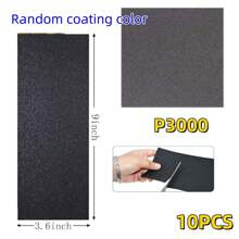 7-10pcs Assorted Grit Sandpapers, Wet/Dry Sandpapers For Automotive, Woodworking, Silicone, Sanding And Polishing, Grits Ranging From 220 To 7000 (Random Color)