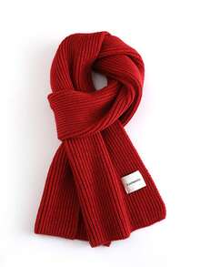 1 件女士时尚围巾，韩式柔软针织围巾，秋冬季百搭保暖围脖，男女通用，咖啡色，户外旅行，日常使用，礼物 - 彩色 - 查看 5