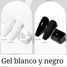 PURE Black And White Duo Gel For Nails - 黑與白 - 查看 5