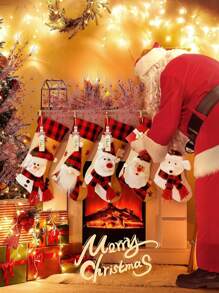 4PCS Artificial Flash Of Light Berry Stem Ornaments Christmas Tree Decoration Sparkling Branches Christmas DIY Wreath Home Vase Wedding Party Decoration(Red)