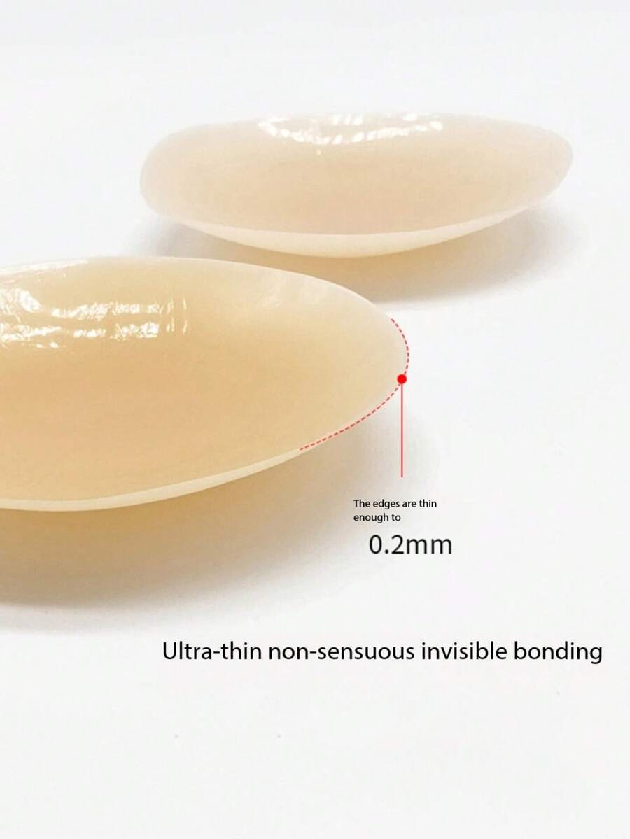 2pcs Oval Breast Petals, UltraThin Invisible Silicone Nipple Covers