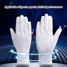 4 件装三条纹手套 - 柔软、透气、经典男女通用设计，适合正式活动、检查、安全、引导、驾驶和日常穿着 - 优雅而保守的风格 - 彩色 - 查看 8