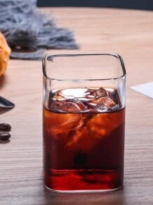 One Piece High Borosilicate Glass Simple Square Milk Tea And Cold Drink Cup, Suitable For Restaurant, Kitchen, Hotel, Cold Drink Shop, Party(Without Straw) - Multicolor - View 8