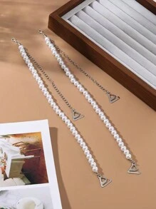 2 regulowane ramiączka biustonosza zdobione perłami, odpinany łańcuszek na klatkę piersiową na imprezę Rave