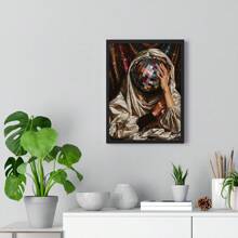 1 peça, pôster de tela de mulher com bola de discoteca vintage, arte luxuosa de bola de espelho, estética moderna e divertida, estilo nórdico, decoração de sala de casa, arte de parede, presente ideal para quarto, sala de estar, corredor, arte de parede, decoração de parede, sem moldura