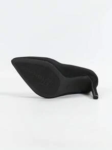 Fall/Winter Style With Pants , Halloween New Style Socks Boots Women Pointed Toe High Heel Shoes Black Elastic Stockings Over The Knee Knitted Boots, Sexy - Black - View 8