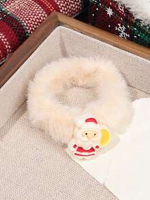 1 件柔软可爱的圣诞发圈、圣诞老人、圣诞树、驯鹿配饰、甜美蓬松发带，适合秋冬季 - 彩色 - 查看 16