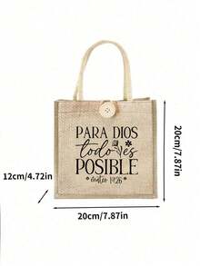 Sacola de Lona com Estampa de Letras de Lista de Tarefas Simples, Sacola de Compras com Alça Dupla Decorada com Botão, Bolsa de Lanche, Melhor Presente para Expressar Fé, Perfeito para Viagem e Férias, Reutilizável, Adequada para Casamento, Aniversário, Praia, Festival, Perfeito para Formandos, Adolescentes, Calouras, Veteranos, Adolescentes, Faculdade e Ensino Médio, Ao Ar Livre, Volta às Aulas, Presente para Amigos e Melhores Amigos, Presente para Professores, Escolha Perfeita para Férias e Festival - Caqui - Visão 11