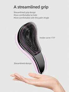 Daiwall 时尚手持式舒适干湿发刷，防静电、负离子、顺滑、防缠结、便携，适合家庭、儿童、学生、酒店、沙龙。适合所有发质。5 种颜色可选。 - 淡紫色 - 查看 6