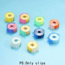 Clips portacarretes de hilo de coser, clips coloridos para carretes de hilo de coser, evitan que los extremos del hilo se dispersen, sin hilos sueltos ni extremos de carrete, protector de carrete, se ajusta a todos los tamaños de carrete comunes - La función de bloqueo ayuda a mantener los extremos del hilo ordenados y limpios (color aleatorio) - Multicolor - Ver 1