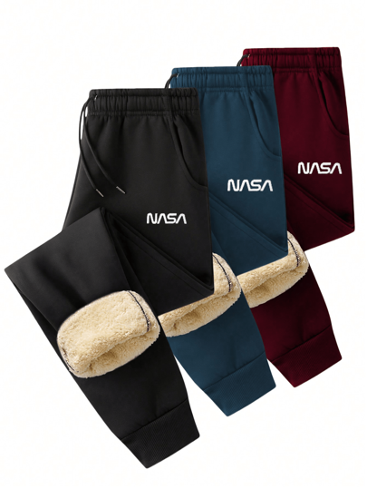 Men's Sherpa Trousers Winter Men's Trousers Thickened Sweatpants Outdoor Trousers Men's Fleece Sweatpants Outer Wear Warm Trousers