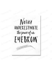 1pc Tranh vải trang điểm thời trang in hình lông mày lông mi trích dẫn nghệ thuật treo tường áp phích trang trí thẩm mỹ viện cho bé gái phòng ngủ không có khung - Nhiều màu - Xem 15