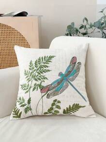1 件蜻蜓刺绣垫套，客厅/卧室家居装饰，适合所有季节 - 彩色 - 查看 6