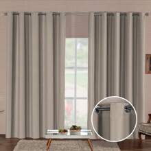 Blackout Curtain 4.00x2.70 Modern Practical Various Colors 100% Blackout - 卡其色 - 查看 2