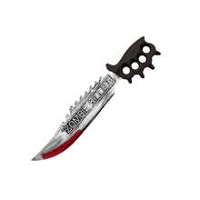 1pc Halloween Party Cosplay Prop Prank Bloody Toy - Plastic Zombie Electric Saw Sharp Knife [Hand-Painted, Knife Handle May Have Some Silver Paint] - Multicolor - View 4