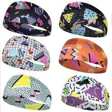 1 pieza Diadema deportiva, Correa de yoga, Banda para el cabello para hacer ejercicio, con estampado floral vintage, que absorbe la humedad y es transpirable para yoga, correr, fitness