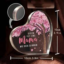 1 Stück einzigartiger herzförmiger Heimdekoration, das beste Geschenk für Mutter, Muttertagsgeschenk, Weihnachtsgeschenk von Tochter oder Sohn