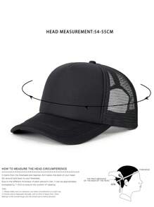 1pc Unisex Colorful Baseball Cap, Breathable Mesh Trucker Hat, Perfect For Golf And Outdoor Activities.