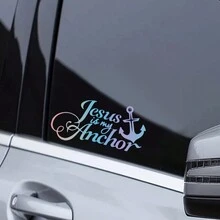 Nhãn dán xe ô tô có dòng chữ đẹp "Jesus Is My Anchor", Nhãn dán ngoại thất ô tô, Nhãn dán trang trí nhà cửa, Nhãn dán trang trí tiệc - Một cỡ - Xem 5