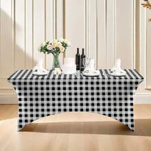 1 chiếc khăn trải bàn bằng vải thun co giãn phủ toàn bộ, khăn trải bàn dã ngoại co giãn vừa vặn, váy giường có thể gấp lại, khăn trải bàn khách sạn/tiệc - Nhiều màu - Xem 12