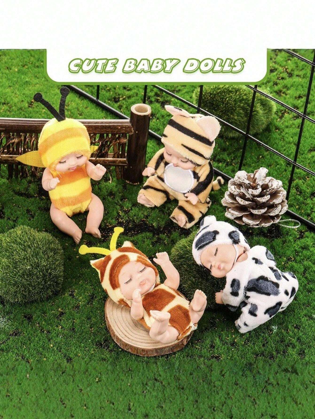 Mini Lifelike Reborn Baby Doll With Animal Costume Dolls SHEIN South