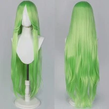 40英寸短款合成假发，带刘海，男女通用，适合男士佩戴，层次感直发，无胶耐热纤维，高密度，外观自然