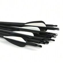 12Pcs 32" Carbon Archery Arrows, Shaft Spine 500 With Removable Tips, Hunting And Target Practice Arrows For Both Compound Bow And Recurve Bow - 1 - View 9