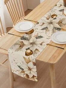 1 件欢迎来到圣诞节和冬天，快乐雪人圣诞老人红花铃铛，单面印刷，非常适合节日餐厅和厨房装饰圣诞节 - 彩色 - 查看 13