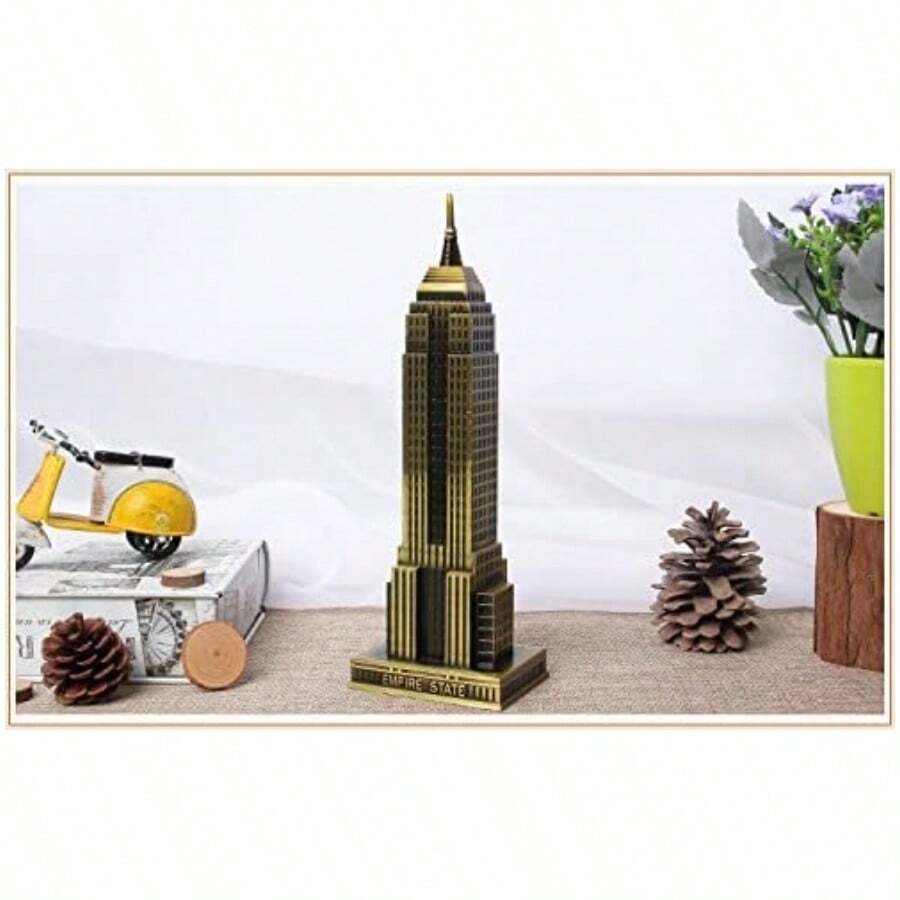 1pc Empire State Building Statue Metal New York City World Building