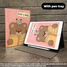 1PC Ipadair6保护套9/10代书本款带笔槽新款油画熊10.2英寸Pro11 - 藍色 - 查看 8