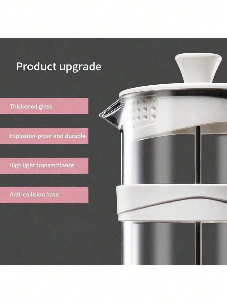 Portable Manual French Presses Pot Coffee Maker Hand Filter Pot Glass