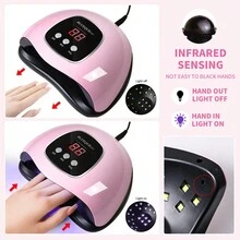LIMEGIRL Professional Nail Curing Lamp - Portable Gel UV LED Nail Art And Foot Therapy Salon Curing Light With 3 Timer Settings Mode, Smart Sensor, And Compact Design For Easy Use - Pink - View 4