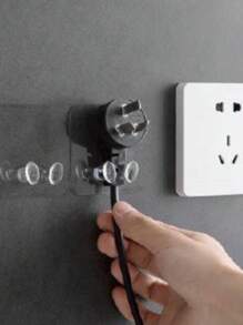 7Pcs Strong Kitchen Hook Transparent Adhesive Wall Hook Creative Socket Wall Hooks Promotion - Nhiều màu - Xem 3