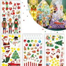 12 Sheets Christmas Stickers Santa Claus Nutcracker Snowman Pattern Decals Christmas Cartoon DIY Gift Wrapping Sticker For Xmas Birthday Party Decoration Supplies - Multicolor - View 7