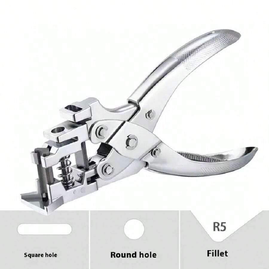 Multifuctional Hole Puncher PVC Plastic ID Cutter Paper Tag Tool Plier