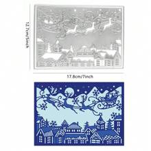 圣诞主题金属切割模具，适用于 DIY 剪贴簿、卡片制作和相册装饰 - 银色 - 銀色 - 查看 16