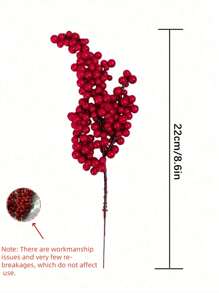 15 Stück künstliche rote Beeren Zweige mit Weißdorn, rote Beeren Zweige künstliche Schaumstoff Stechpalme Beeren Blumen Früchte Weihnachtsbaum Dekorationen Feiertags-DIY Basteleien Weihnachtsschmuck Hochzeit Heim Dekoration Feiertags Dekoration Seidenblumen Arrangements, Bouquet Stempel Pflanze DIY Kranz Weihnachtsparty Heim Dekoration - Verschiedenfarbig - Übersicht 9