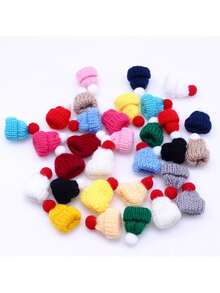 10 件装迷你针织圣诞帽，韩式针织手指手套，颜色随机 - 彩色 - 查看 4