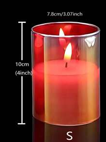 3 件套（带遥控器和不带遥控器）S/M/L（单个不带遥控器）无焰闪光电子蜡烛灯，单个/套装 LED 暖光无焰蜡烛（不含电池），便携式浪漫闪烁无焰蜡烛小夜灯