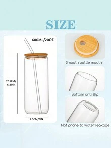 个性化冰咖啡杯 16/20 盎司玻璃杯、定制啤酒罐玻璃杯（带盖和吸管）、玻璃罐咖啡杯、返校礼物、生日花、外带冰咖啡杯 - 多色 - 查看 9