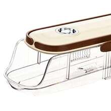 1 hộp đựng trứng xoay tự động, khay đựng trứng nhiều lớp, giá đựng trứng trong tủ lạnh nhà bếp, hộp đựng trứng màu kem, dụng cụ lấy trứng tiết kiệm không gian - trắng - Xem 11