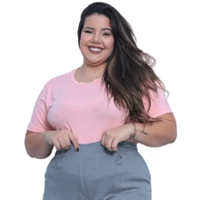 Plus Size Loose Baby Look Viscolycra Blouse