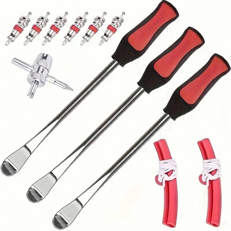 12pcs Tire Lever Tool Spoon And Wheel Rim Protectors Tool Kit For