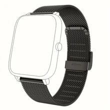 Dây đeo đồng hồ lưới kim loại siêu mỏng 2024 tương thích với đồng hồ thông minh 18mm 20mm 22mm, đồng hồ thể thao, dòng đồng hồ doanh nhân, v.v. Có sẵn màu đen, bạc, vàng, vàng hồng - A - Xem 22