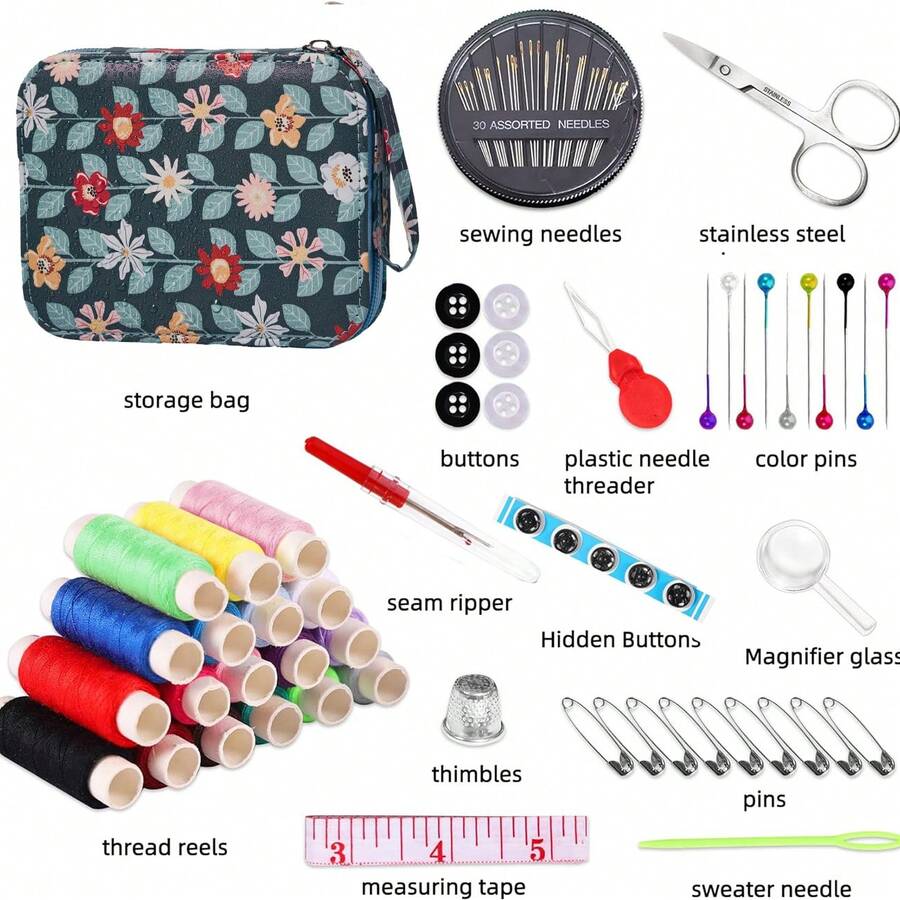 Sewing Kit With Pattern, 85PCS Premium Sewing Supplies, Christmas Craft